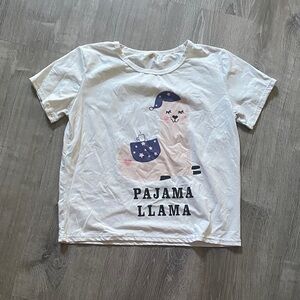 Pajama Llama Pajamas - White